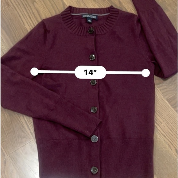 Banana Republic Sweater Cardigan Womens Small Maroon Red - Picture 3 of 6